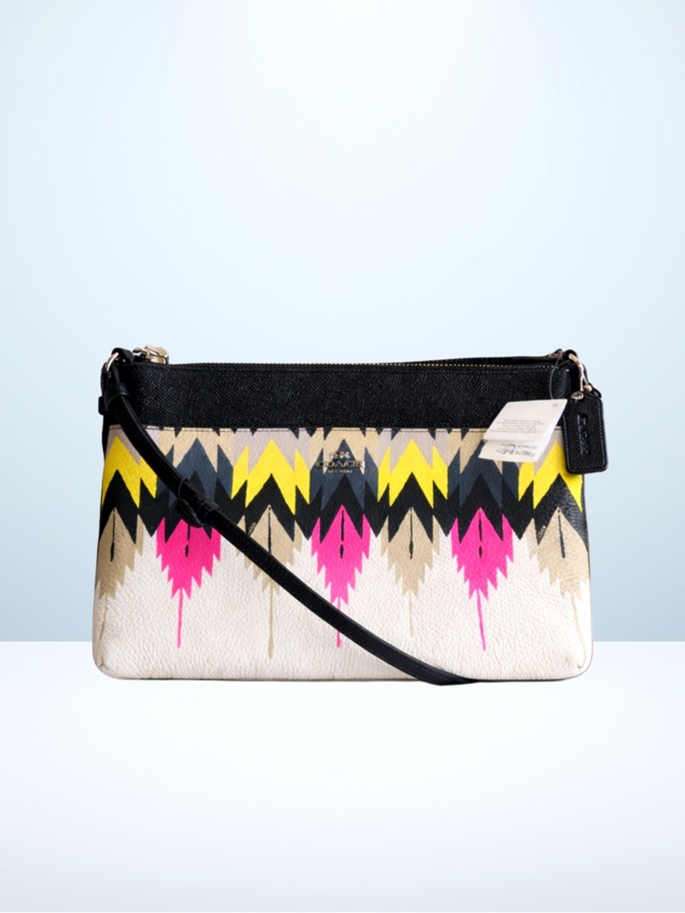 Coach 2015 Hawk Feather Swingpack w/Pop Up Pouch Crossgrain Leather